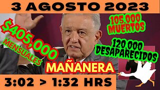 💩🐣👶 AMLITO | Mañanera *Jueves 3 de Agosto 2023* | El gansito veloz 3:02 a 1:32.