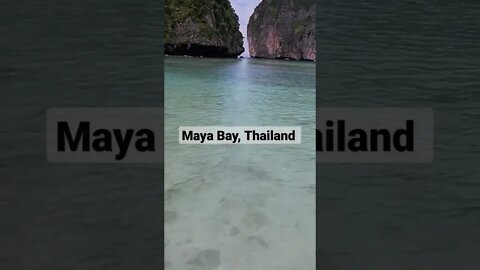 Maya Bay, Thailand is covered with tourist, but, is still as beautiful as ever! A must visit.