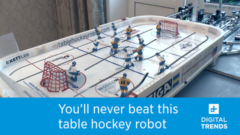 You'll never beat this table hockey robot