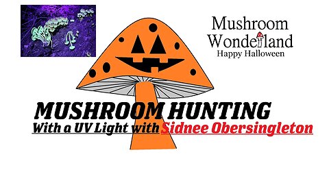 Mushrooms at Night with a UV flashlight! with Sidnee Obersingleton Halloween Edition
