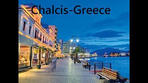 Chalcis-Greece Walking Tour On A Beautiful Day (4K0