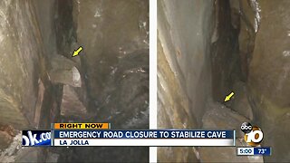 Emergency road closure to stabilize La Jolla cave
