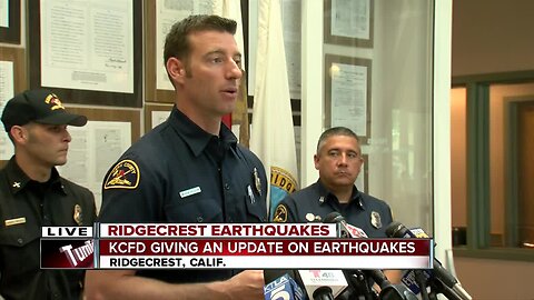 Kern County Fire Department holds press conference to update earthquake recovery efforts