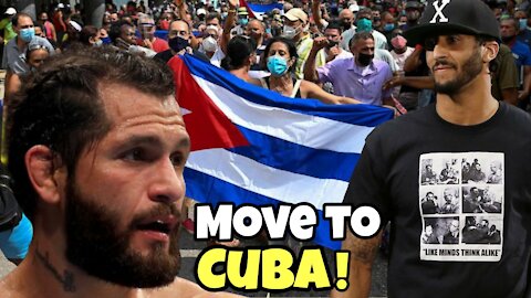 UFC's Jorge Masvidal RIPS Colin Kaepernick! Tells him "MOVE TO CUBA"