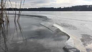 Frozen lake makes Star Wars sounds