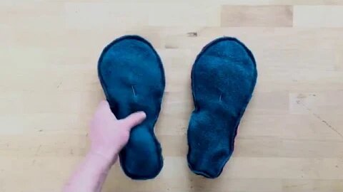 DIY Upcycled Sweater Slippers: sewing the lining