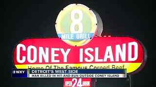 Man killed in hit-and-run outside coney island in Detroit