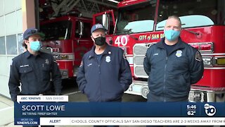 Firefighter father, son and nephew work together for first time on last day