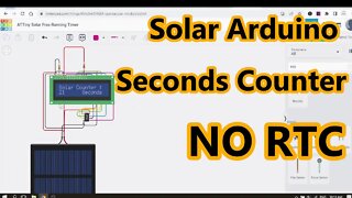 Solar Powered Seconds Counter Without Real Time Clock Module