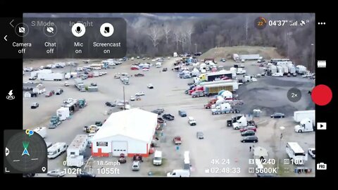 Drone over The Peoples Convoy. Hagerstown.