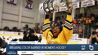 Breaking colr barrier in women's hockey