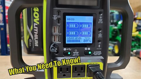 Ryobi 40-Volt 1800-Watt Power Station Inverter Generator /4 Port Charger Review