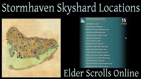 Stormhaven Skyshard Locations Elder Scrolls Online ESO