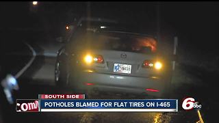 Potholes to blame for more flat tires on I-465 East