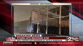 Possible tornado hits midtown Tulsa gym
