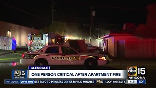 One person critical after Glendale apartment fire