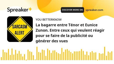 La bagarre entre Ténor et Eunice Zunon. Entre ceux qui veulent réagir pour se faire de la publicité