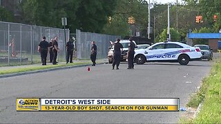 Police search for suspect in shooting of 13-year-old in Detroit
