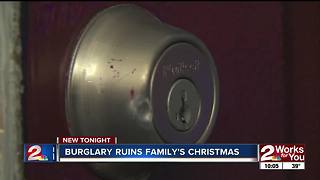 Burglar breaks into South Tulsa apartment, threatens to ruin family's Christmas