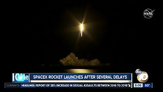SpaceX rocket launches after several delays
