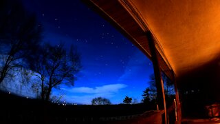 4K New Years Eve Mountain Sunset and Star Lapse With a Mini Snow Man and Cows!