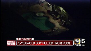 Boy pulled from Phoenix pool, rushed to the hospital