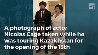 Photo From Nicholas Cage’s Kazakhstan Visit Goes Viral