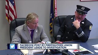 Facebook post by Detroit firefighters union president leads to investigation