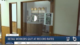 Retail workers quit at record rates