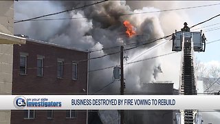 Owner of historic pizza shop will rebuild after fire