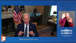 President Biden is live, speaking from isolation...