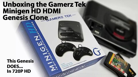 Unboxing the Gamerz Tek Minigen HD 720P Sega Genesis and Megadrive Clone Console System with HDMI