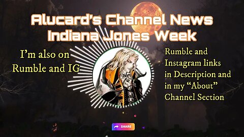 Alucard's Channel News : Indiana Jones Week #adriantepes #indianajones #castlevanianocturne