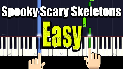 Spooky Scary Skeletons - Easy Piano Tutorial + Music Sheets