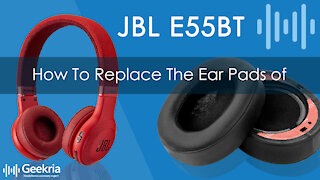 How to Replace JBL E55BT Headphones Ear Pads / Cushions | Geekria