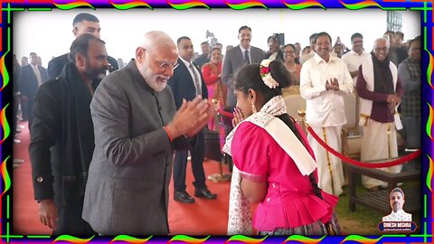 PM Modi gifts his shawl to a Girl during Pongal celebrations
