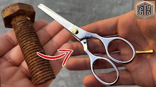 Turning a Rusted BOLT into a Beautiful SCISSOR