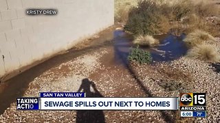 San Tan Valley residents upset after sewage spills next to homes