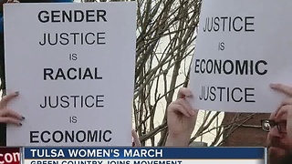 Hundreds turn out for Women's March in Tulsa