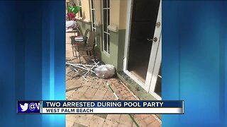 Man and woman arrested after violently crashing pool party in West Palm Beach