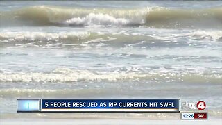 Five swimmers rescued from rip current