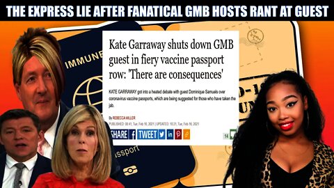 GMB Host Kate Garraway Shut Down By Dominique Samuels Over Vaccine Refusal Consequences