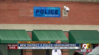 Where will Cincinnati police District 5 headquarters go?