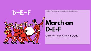 Piano Adventures Lesson Book Primer - March on DEF