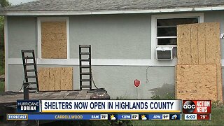 Shelters open in Highlands County ahead of Dorian