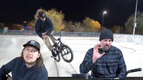 SAMMY COMBS aka the BISON does bmx at desert breeze in the freezing cold!!