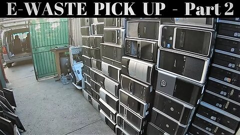 eWaste Pick Up Day Lot's of PC's - Part 2