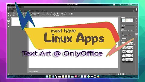 Linux App - OnlyOffice Text Art