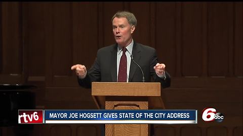 Mayor Hogsett touts economic growth, sets lofty goals for roads & crime in State of the City address