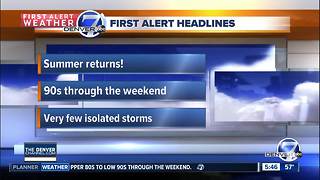 Warmer and drier through the weekend